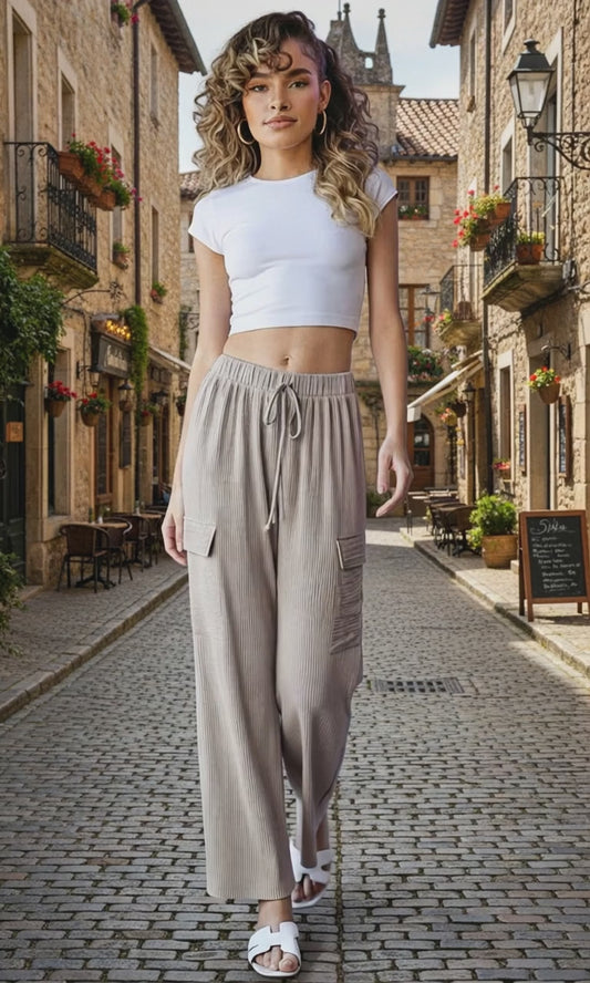 Urban Ribbed Casual Pants