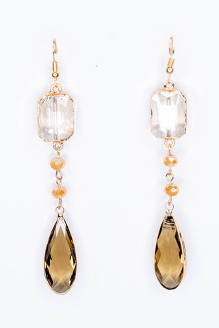 Reagan Crystal Dangle Earrings - Beach Gypsy