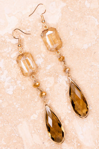 Reagan Crystal Dangle Earrings - Beach Gypsy