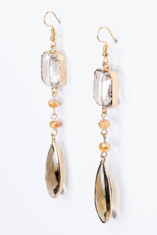 Reagan Crystal Dangle Earrings - Beach Gypsy