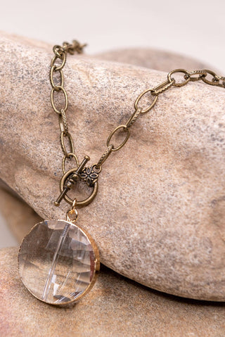 Sage Crystal Pendant Necklace - Beach Gypsy