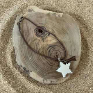 Star Pendant Suede Reversible Necklace - Beach Gypsy