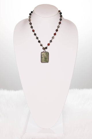 Suzanne Adjustable Jasper Bead Necklace - Beach Gypsy