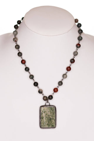 Suzanne Adjustable Jasper Bead Necklace - Beach Gypsy