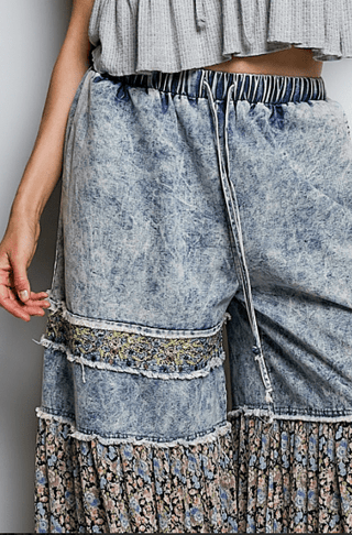 Tiered Texture Wide-Leg Pants - Beach Gypsy