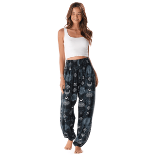 Twilight Harem Pants shown flat, highlighting the relaxed fit