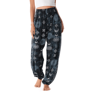 Twilight Harem Pants shown flat, highlighting the relaxed fit