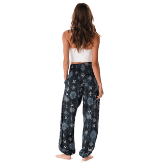 Twilight Harem Pants shown flat, highlighting the relaxed fit