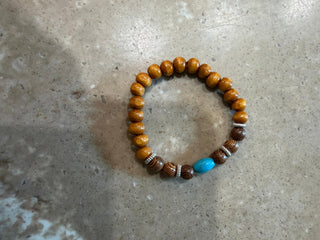 Wooden Bead Elastic Bracelet - Beach Gypsy