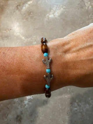 Wooden Bead Elastic Bracelet - Beach Gypsy