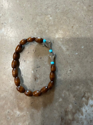 Wooden Bead Elastic Bracelet - Beach Gypsy