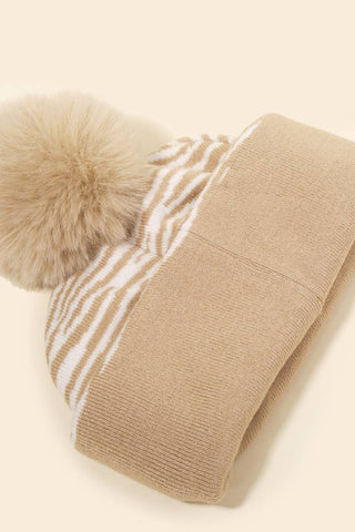 Zebra Stripe Beanie - Beach Gypsy