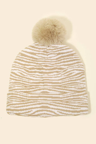 Zebra Stripe Beanie - Beach Gypsy