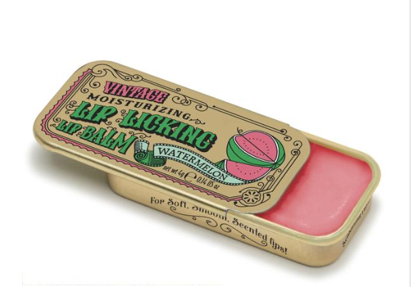 watermelon lip gloss in tin
